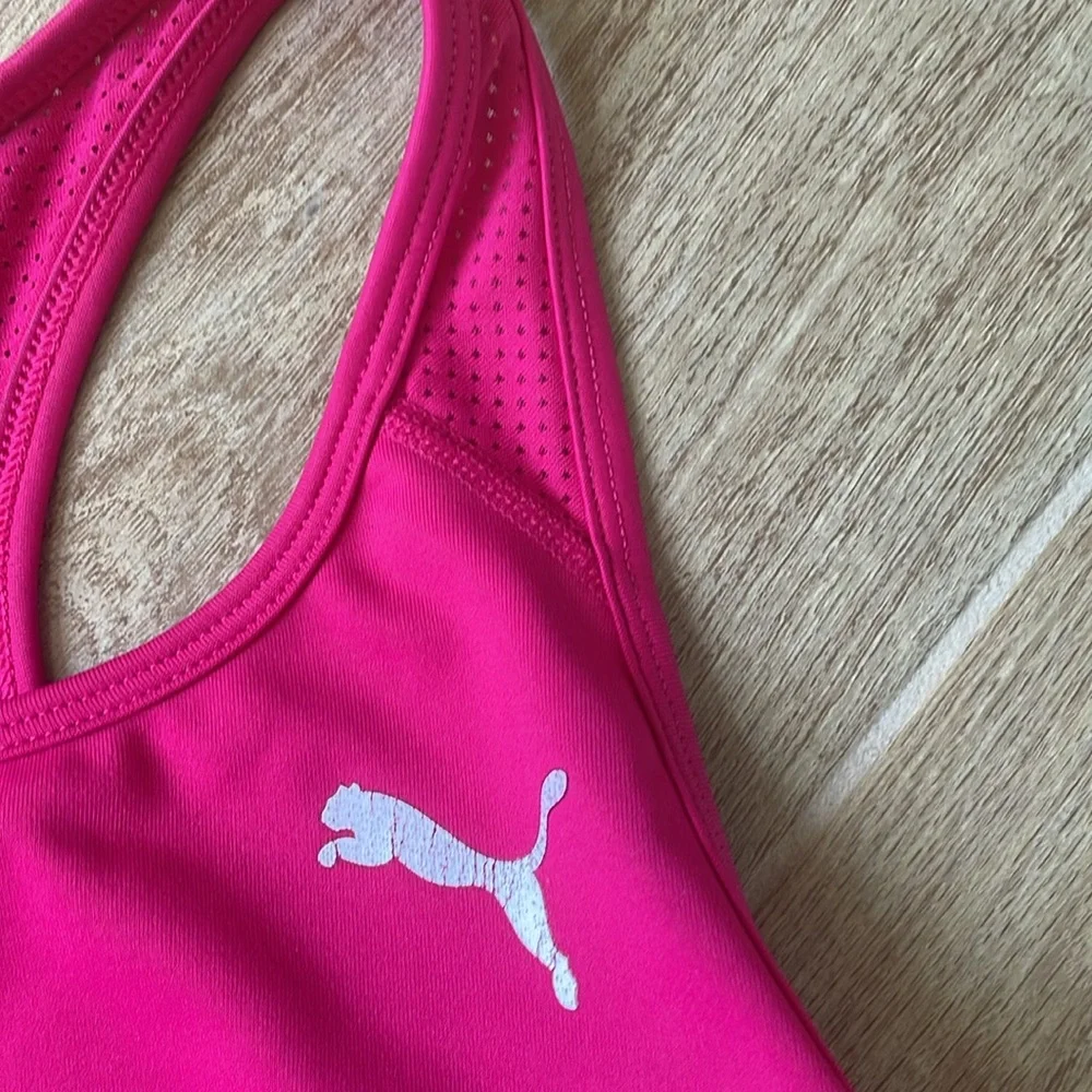 + PUMA + Magenta Sports Bra - Picture 2 of 5